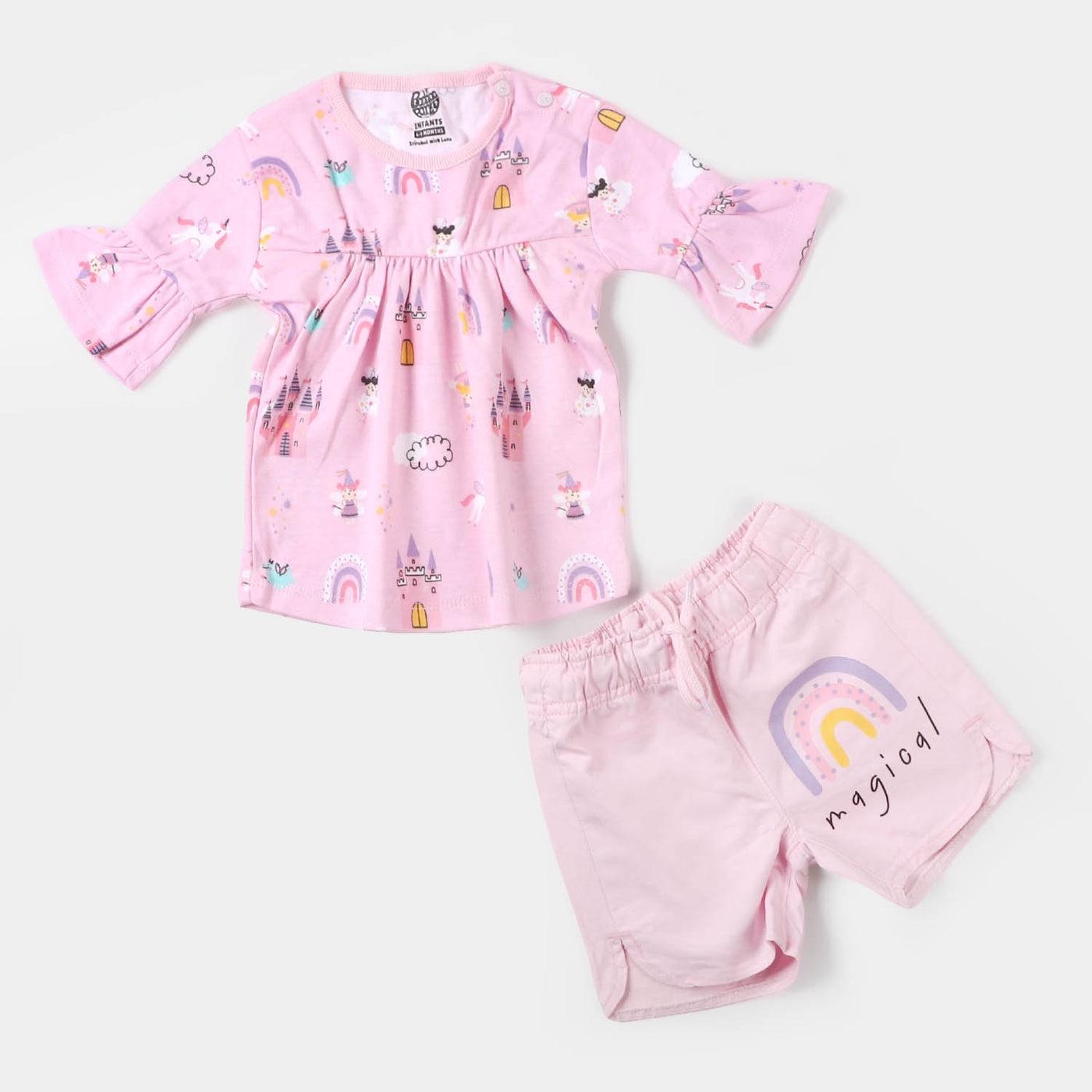 Infant Girls 2PC Suit Magical World - Baby Pink