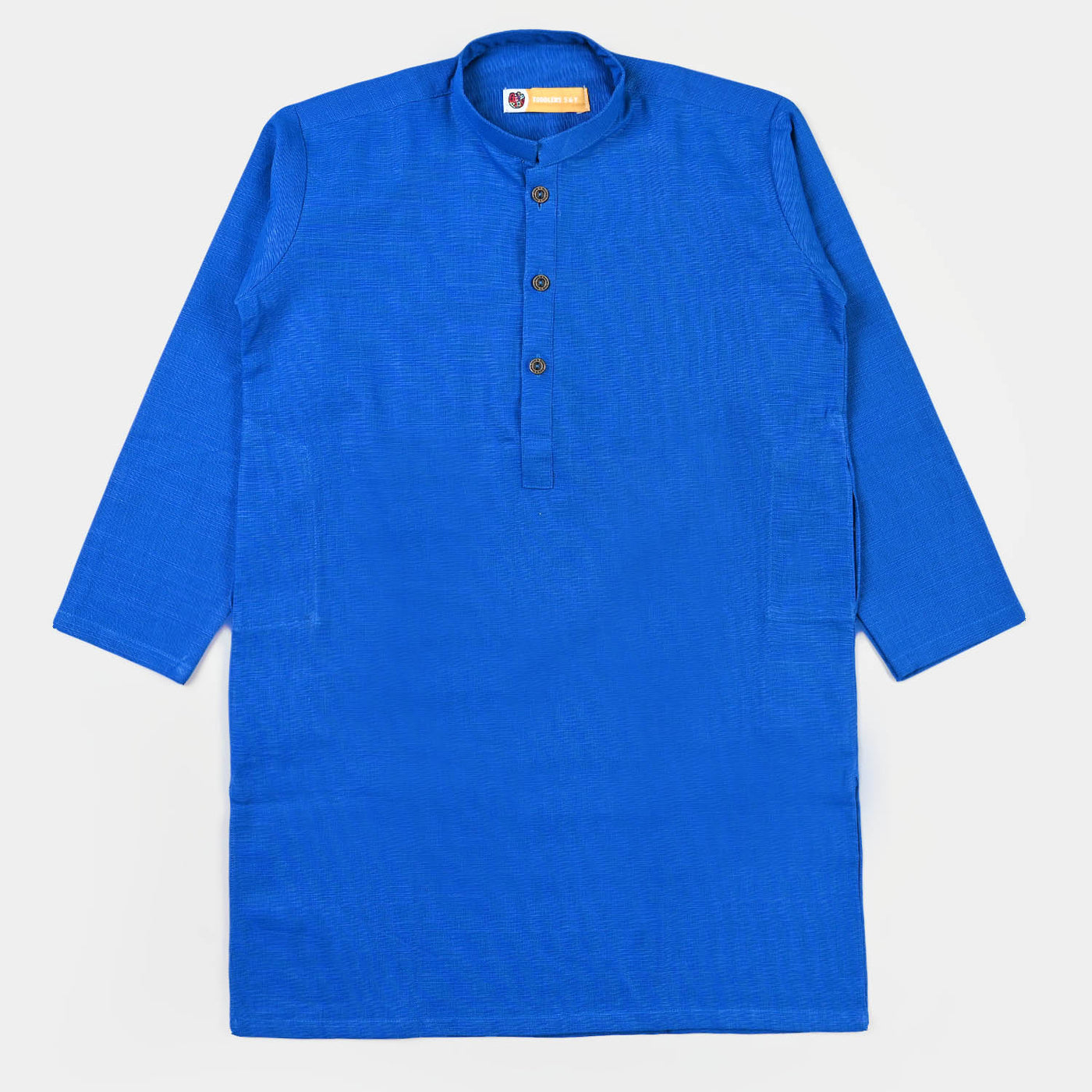 Boys Cotton Basic Kurta - Indigo Blue