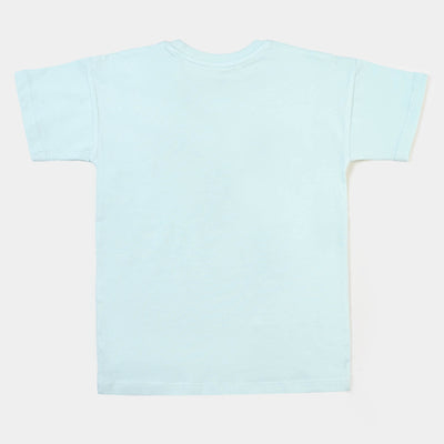 Girls Slub T-Shirt Peace - Sky Blue