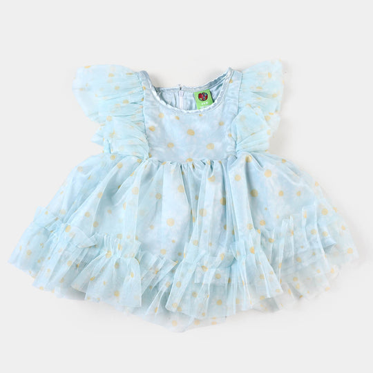 Infant Girls Fancy Frock Floral - Mint