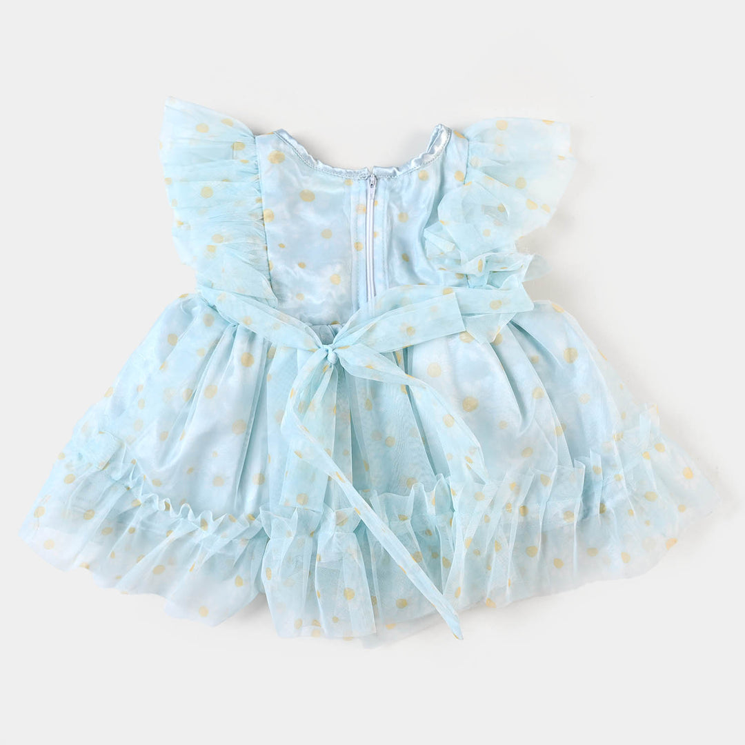 Infant Girls Fancy Frock Floral - Mint