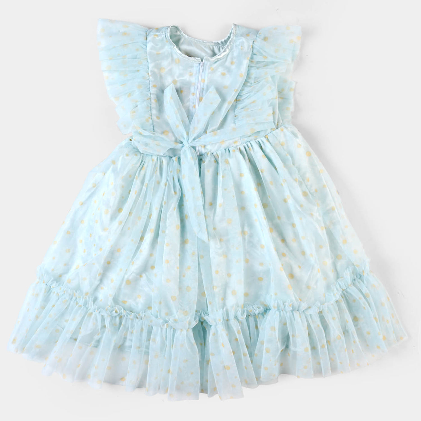 Girls Fancy Frock Floral - Mint