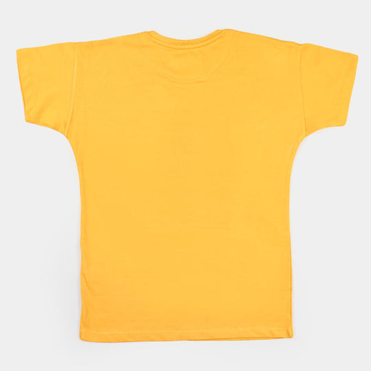 Teens Girls Cotton T-Shirt DMPS - Yellow