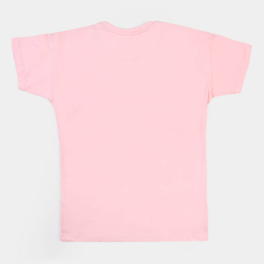 Teens Girls Cotton T-Shirt Gulabo - Peach