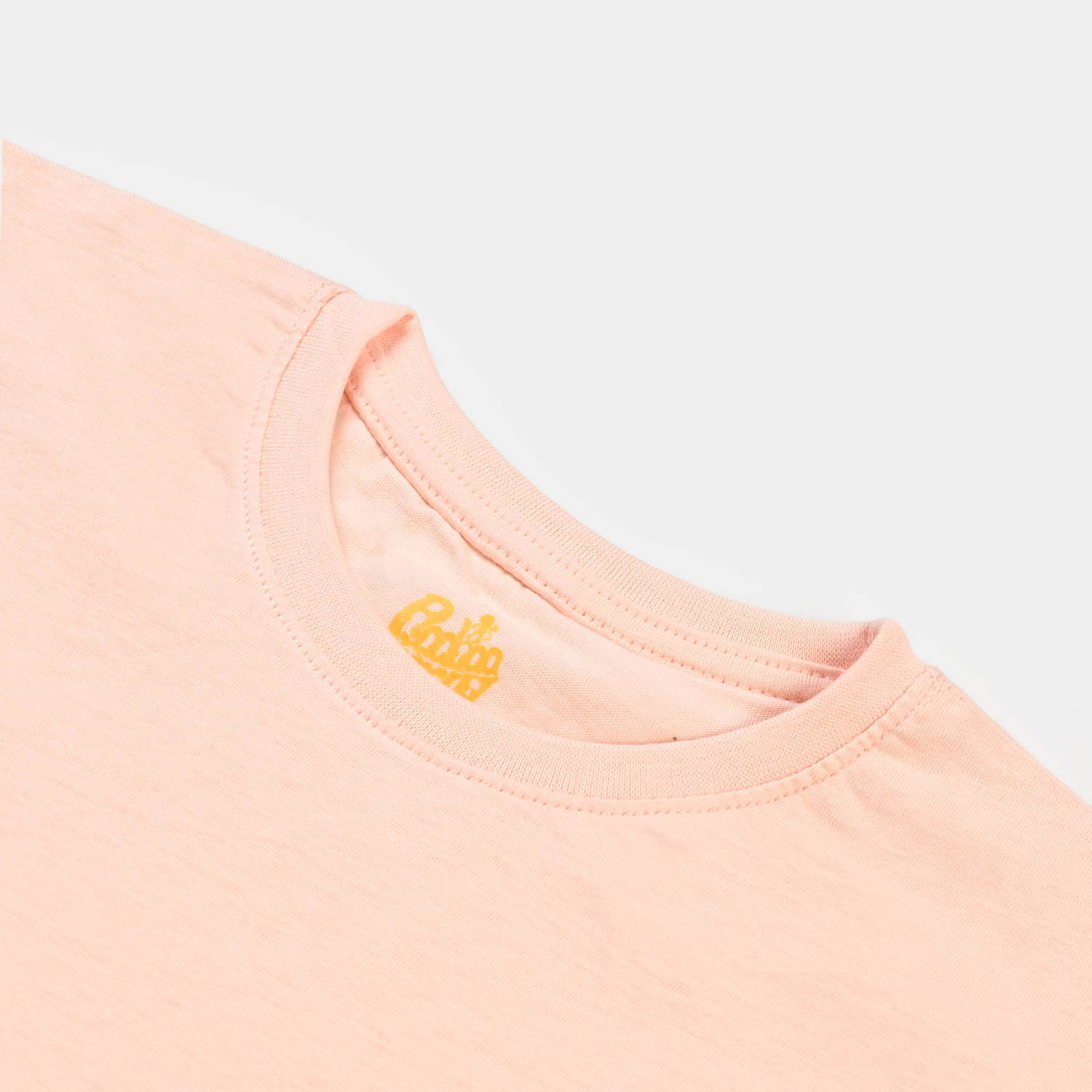 Girls Cotton T-Shirt Character  - Light Peach