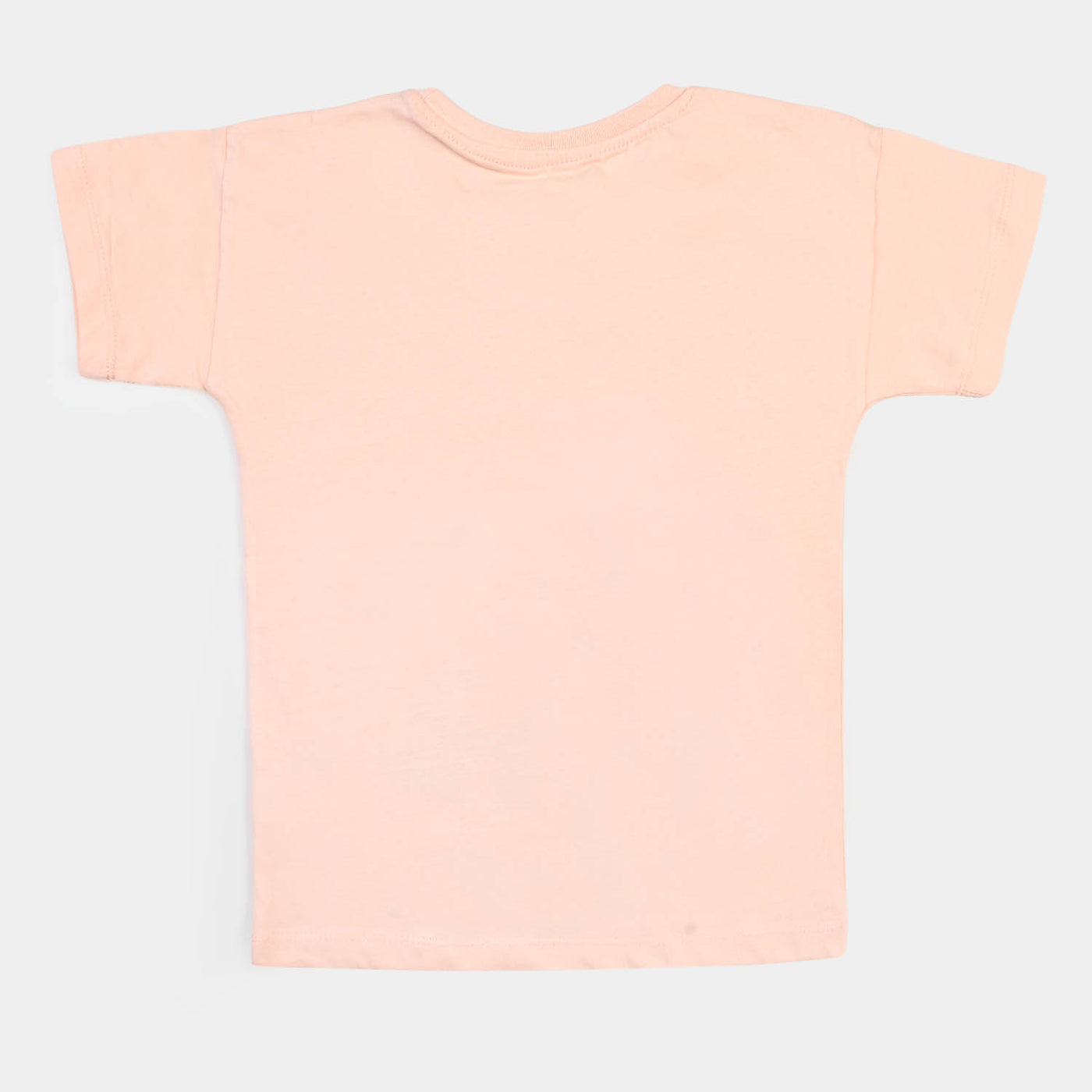 Girls Cotton T-Shirt Character  - Light Peach