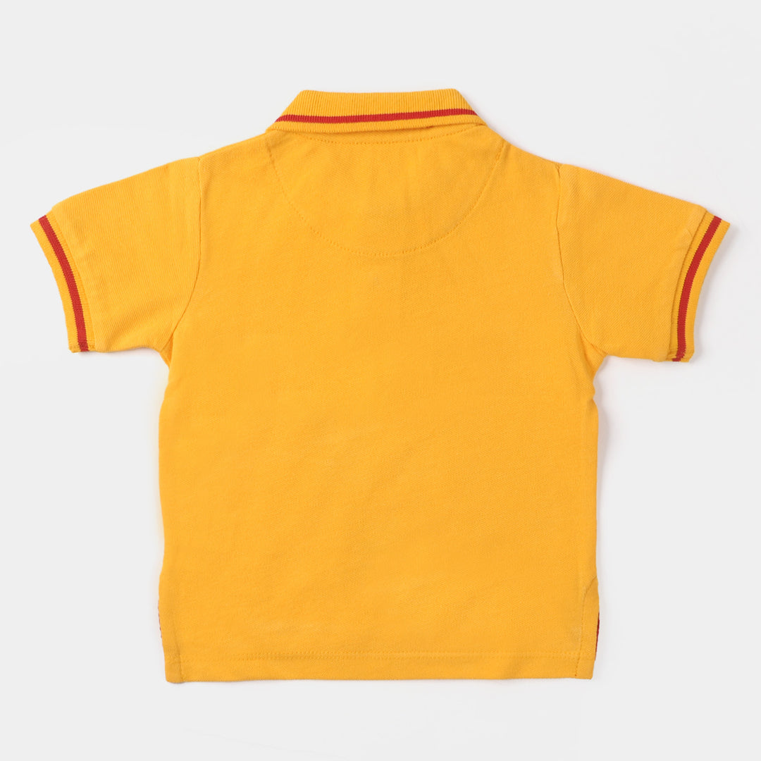 Infant Boys Cotton Polo T-Shirt - Citrus