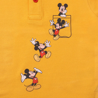 Infant Boys Cotton Polo T-Shirt - Citrus