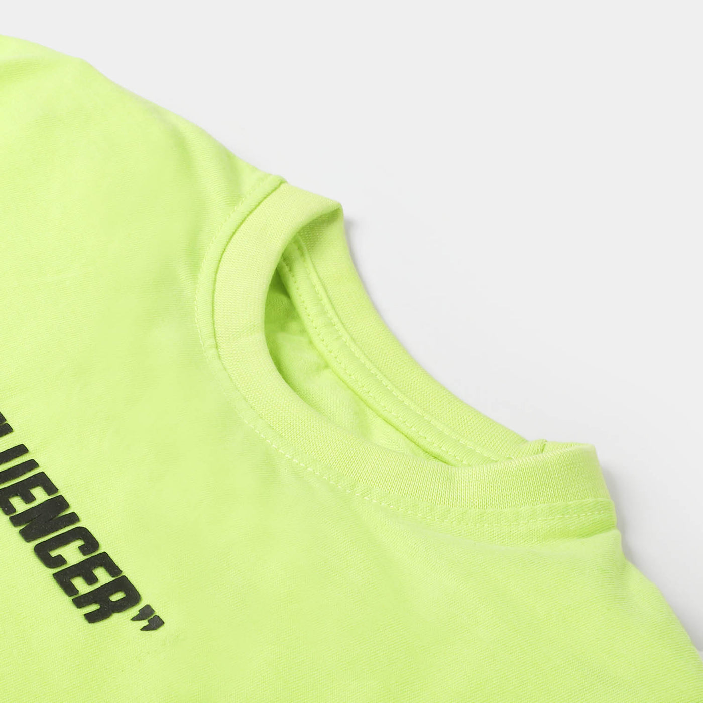 Girls Cotton T-Shirt Influencer - F Green