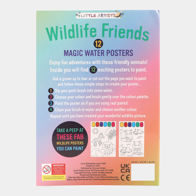 Little Artists: Wildlife Friends 12 Magic Water Posters