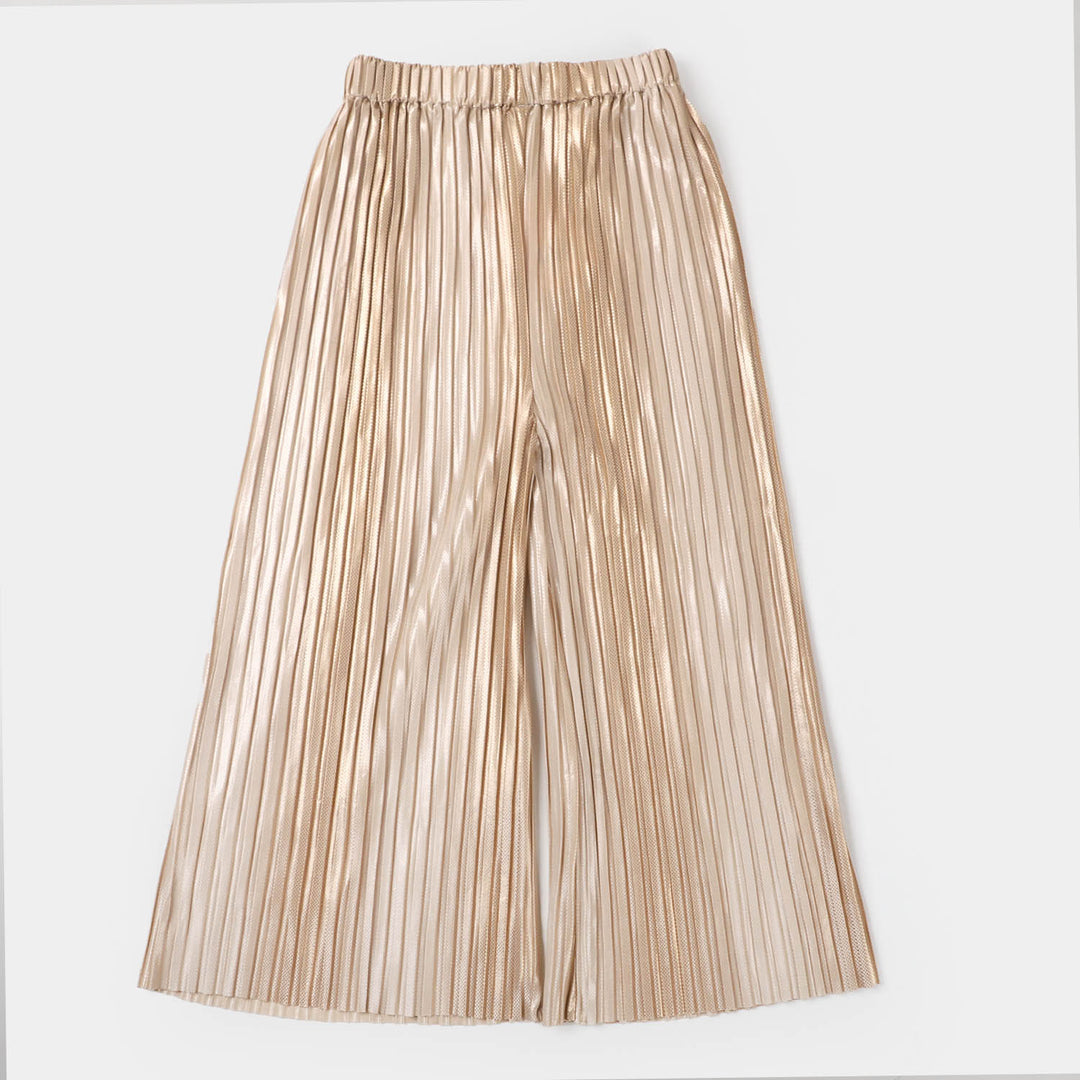 Girls Satin Styling Trouser - Golden