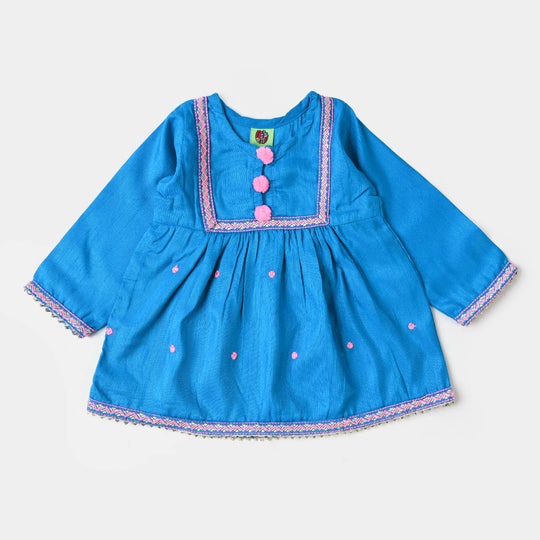 Infant Girls 2PCs Suit Charming  - Teal blue