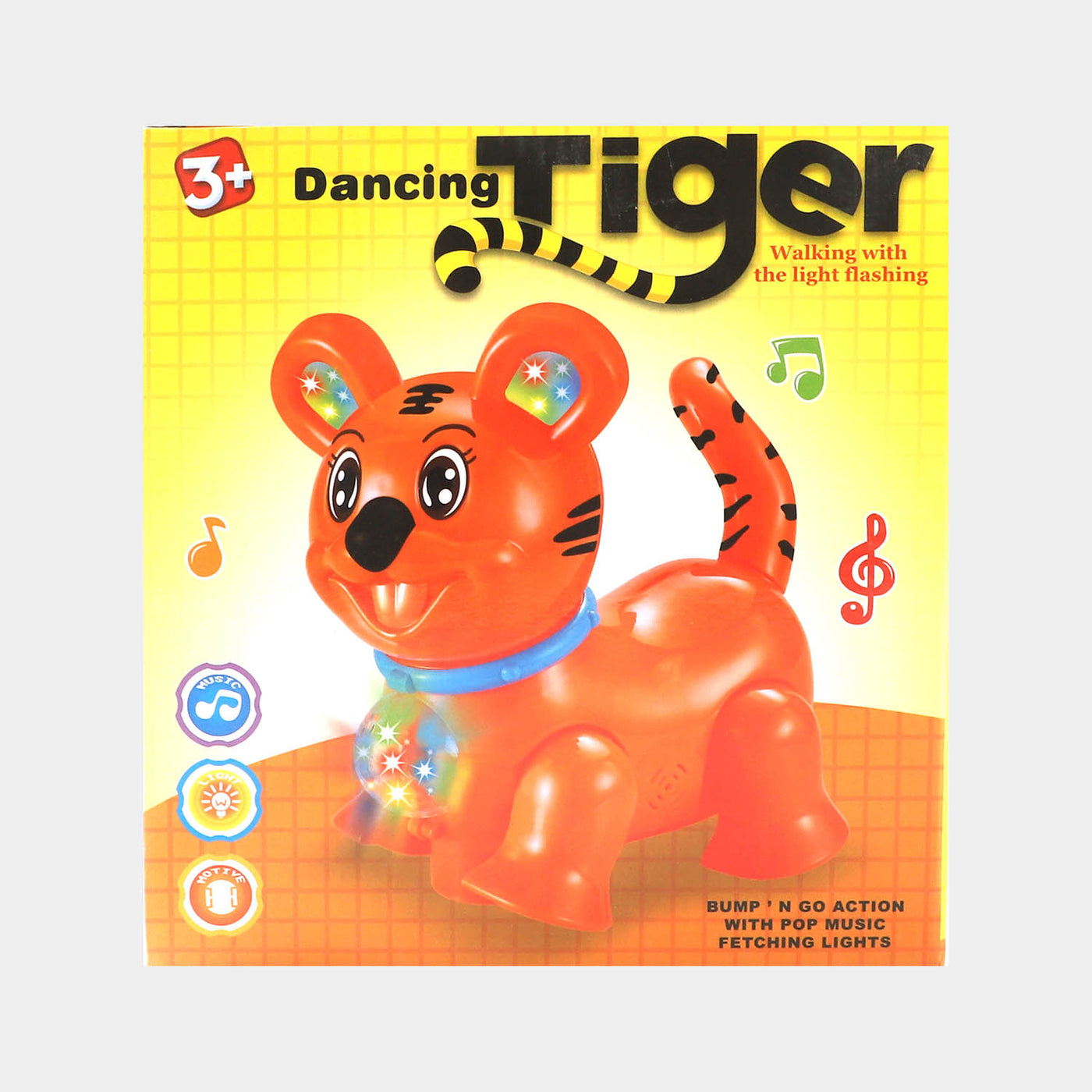 Happy Tiger With 3D Lights & Music