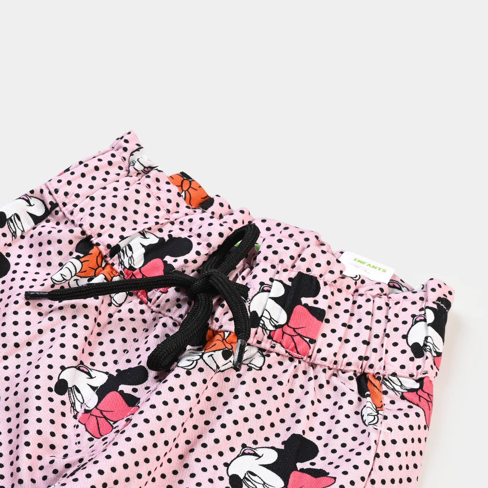 Infant Girls Cotton Pant Print - Pink