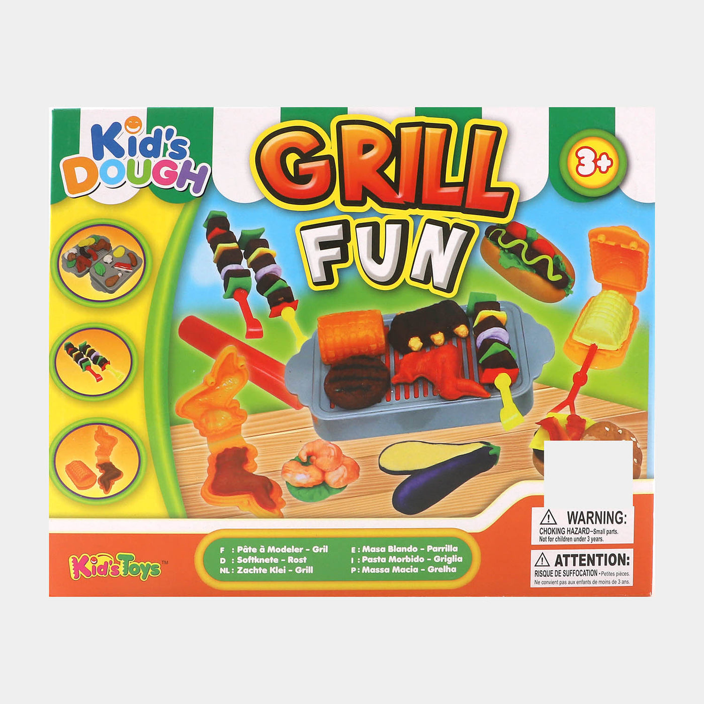 Kids Grill Fun Dough Play Set For Kids