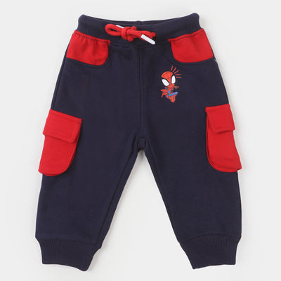 Infant Boys Terry Sleeping Pajama - Navy Blue