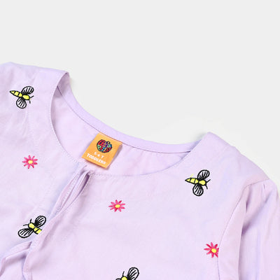Girls Cotton Embroidered Kurti Honey Bee
