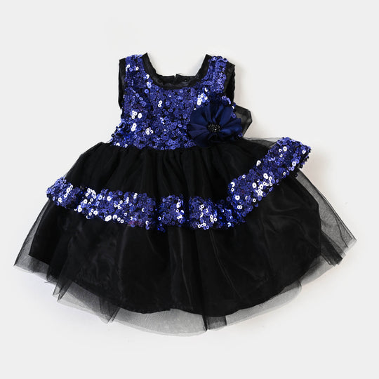 Infant Girls Fancy Frock Sequins-P - Purple