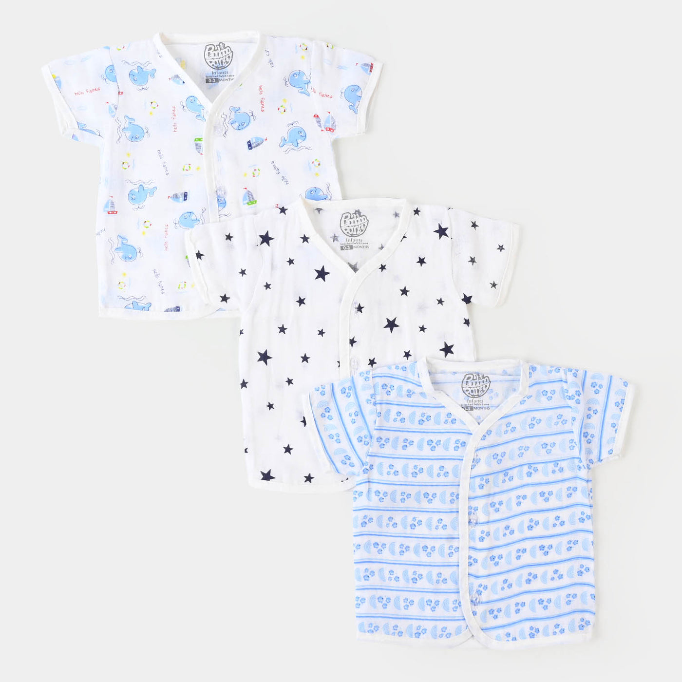 Infant Baby Cotton Summer Shirt Pack of 3