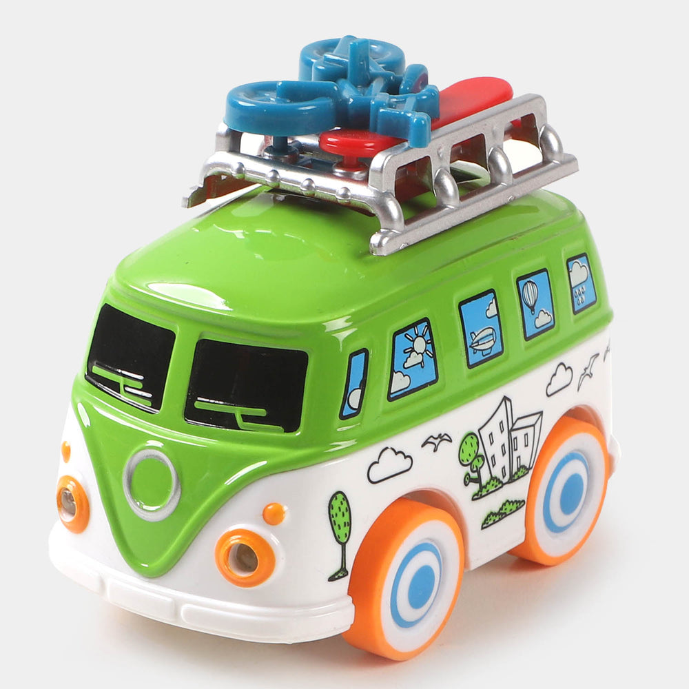 Die Cast Mini Bus Model Toy For Kids