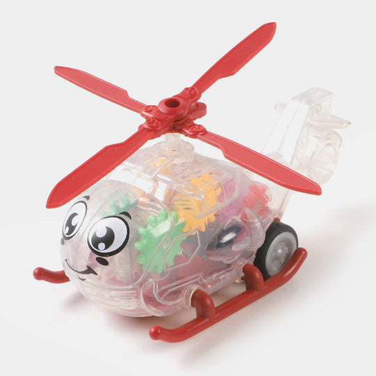 Transparent Gear Mini Helicopter For Kids