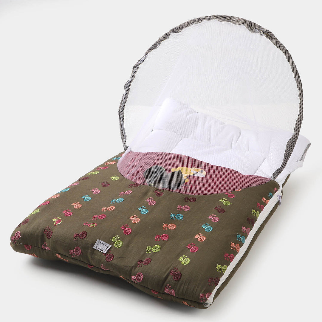 Portable Baby Bed Net Chicken - Brown